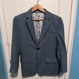 Gioberti Navy Checkered Blazer
